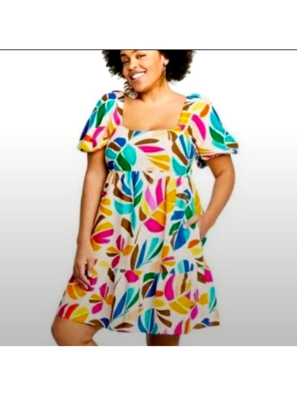 Tabitha Brown x Target Botanical Print Linen Dress